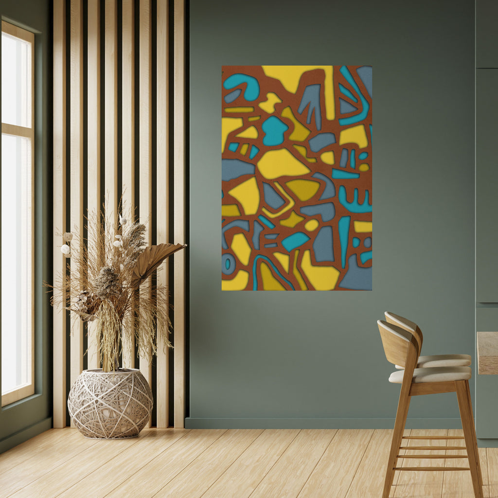 FORM SHUFFLE Peel and Stick Vertical Poster