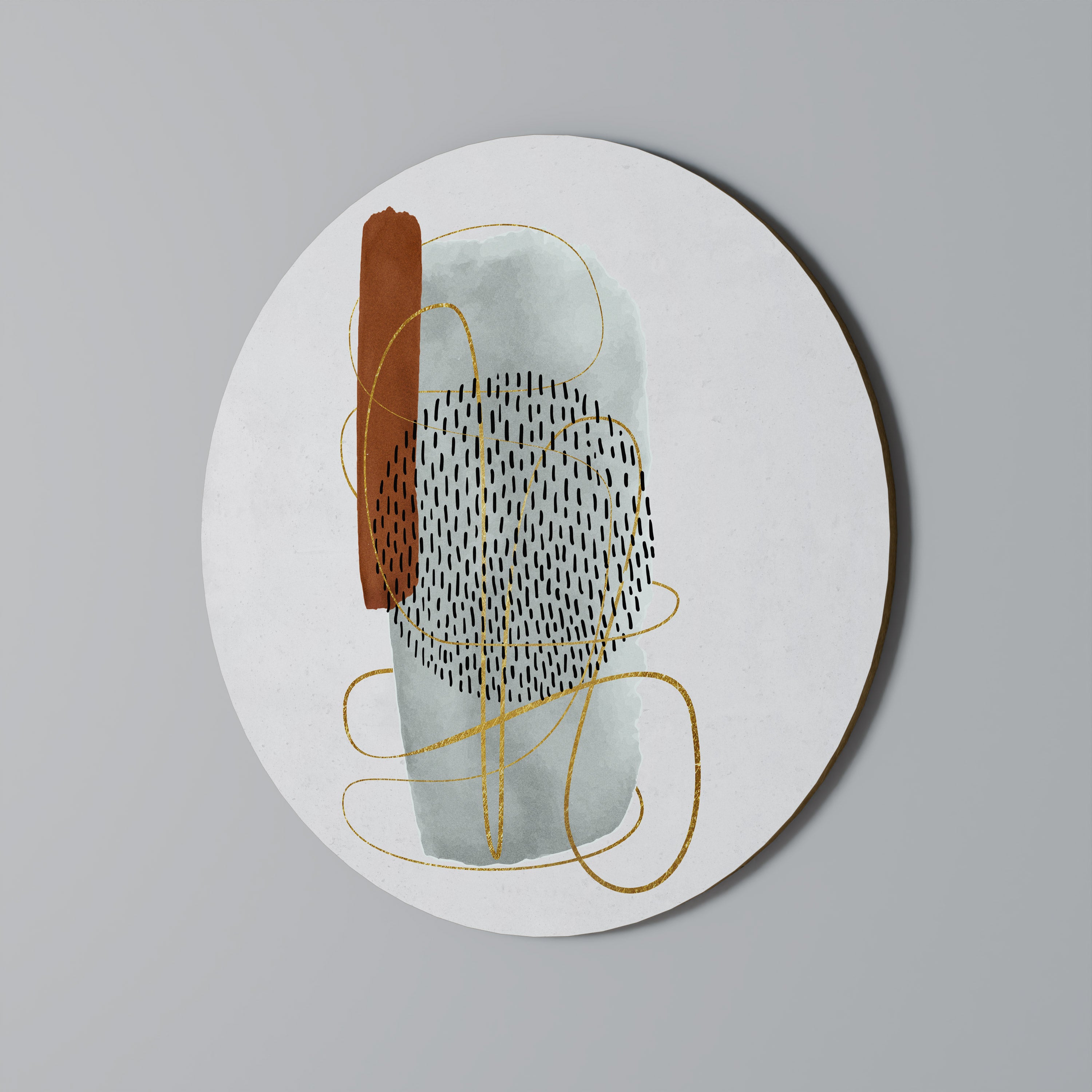 WRAPPED IN FORM Round Wall Art