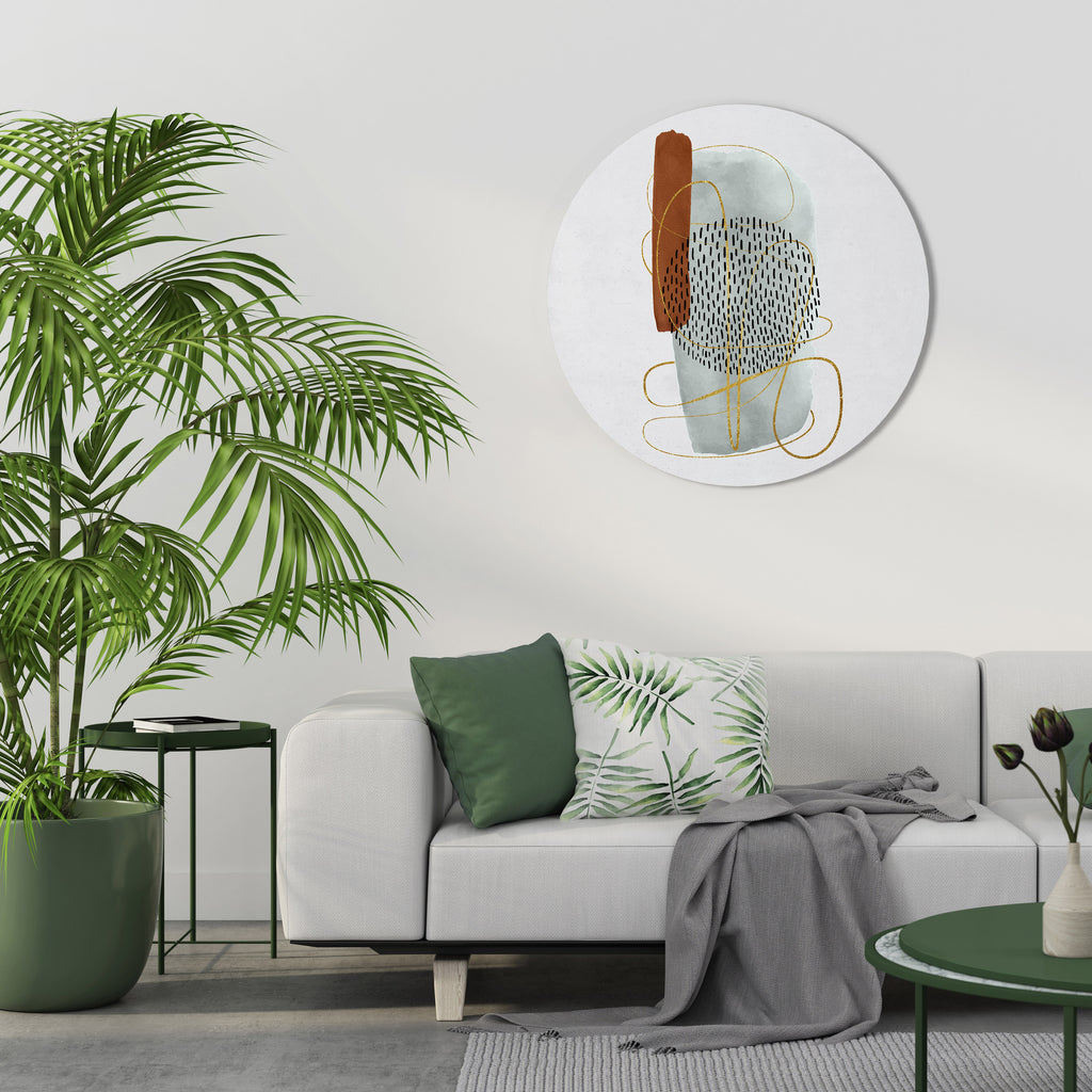 WRAPPED IN FORM Round Wall Art