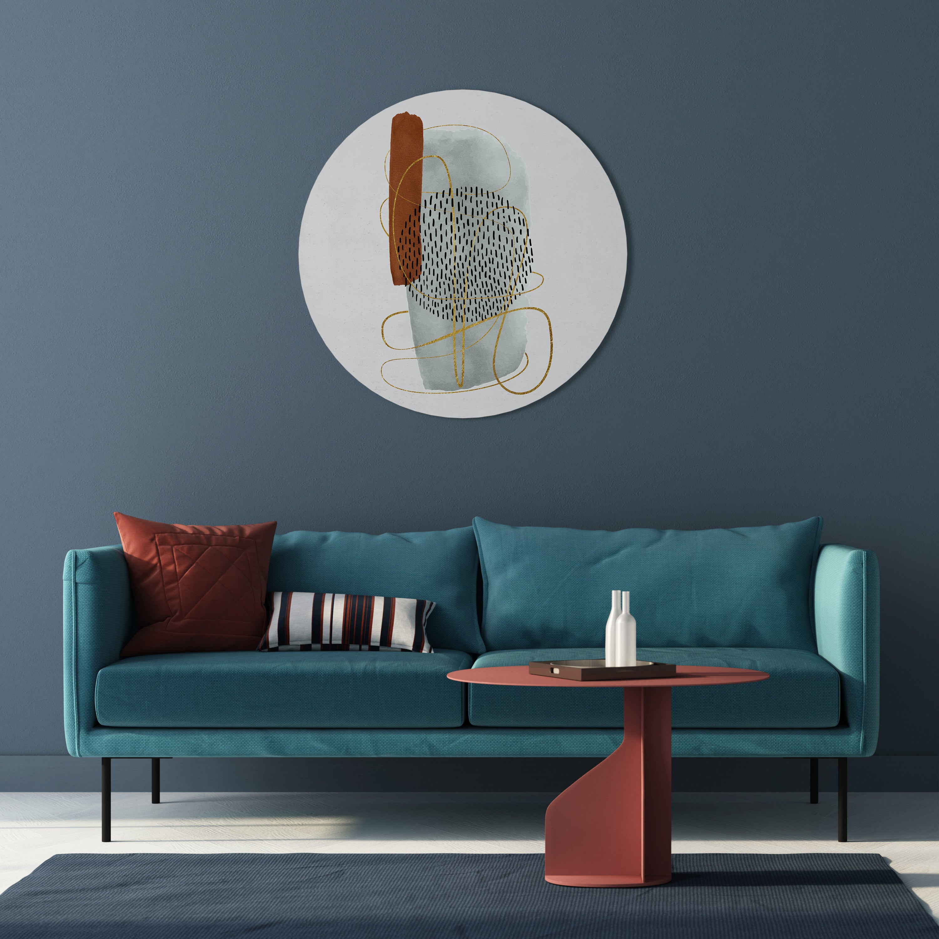 WRAPPED IN FORM Round Wall Art