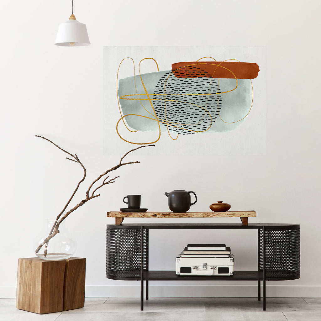 ENVUELTO EN FORMA Póster horizontal despegable y adhesivo