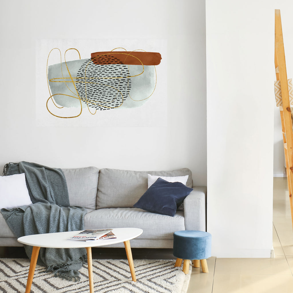 ENVUELTO EN FORMA Póster horizontal despegable y adhesivo