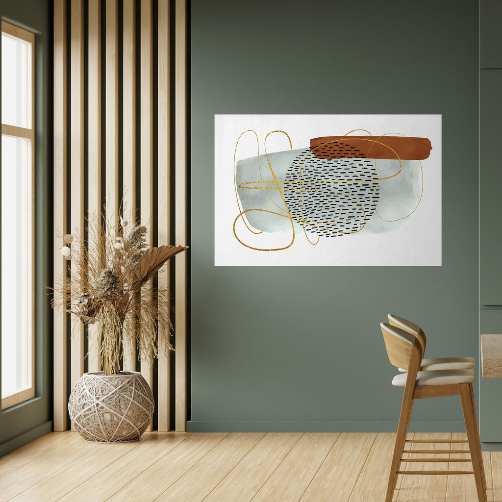 ENVUELTO EN FORMA Póster horizontal despegable y adhesivo