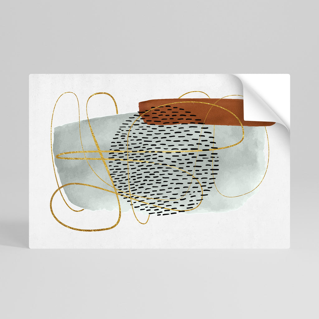 ENVUELTO EN FORMA Póster horizontal despegable y adhesivo