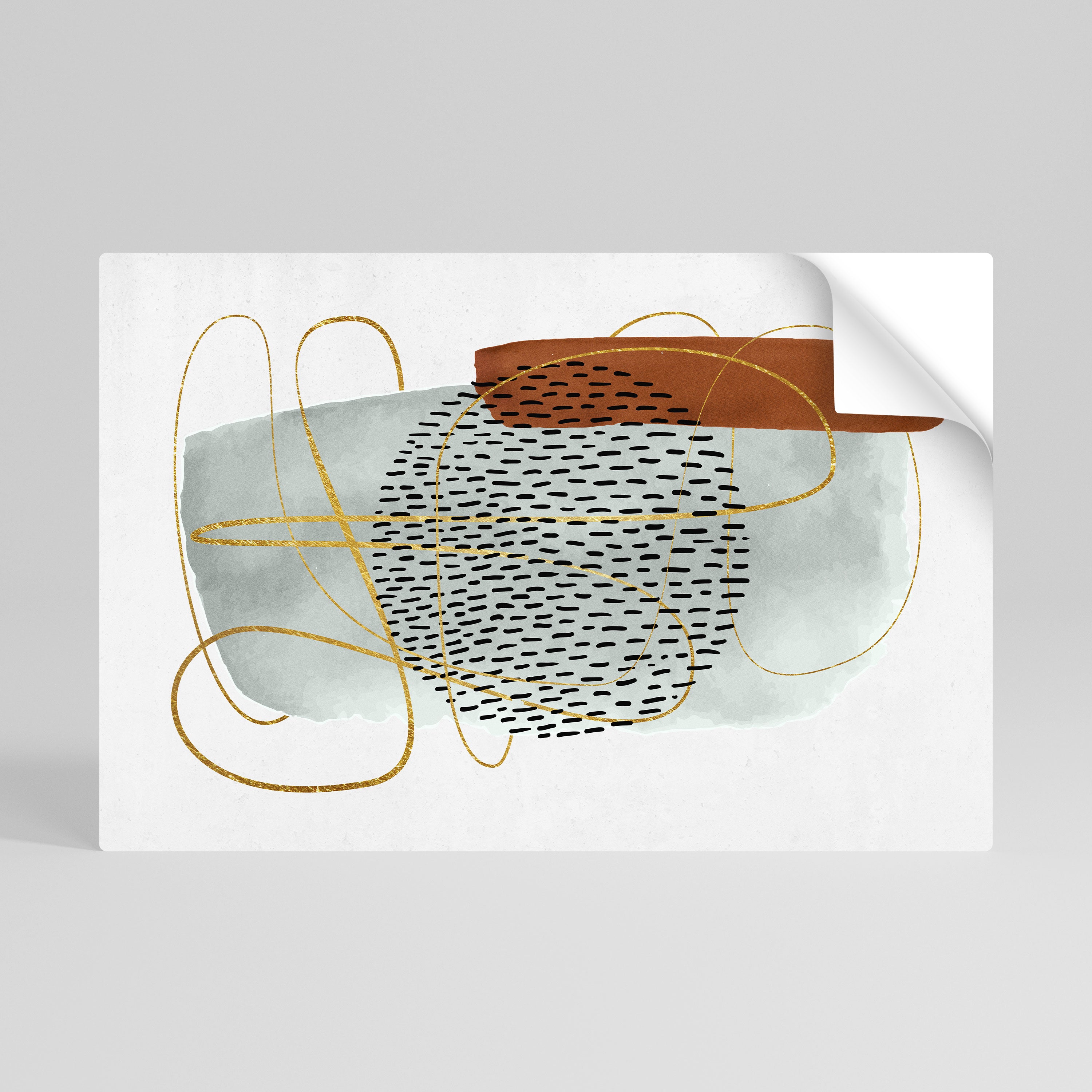 ENVUELTO EN FORMA Póster horizontal despegable y adhesivo