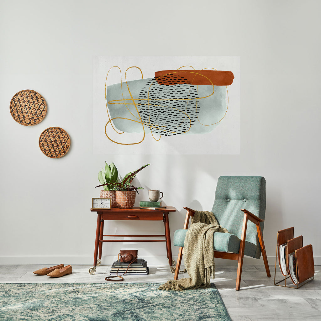 ENVUELTO EN FORMA Póster horizontal despegable y adhesivo