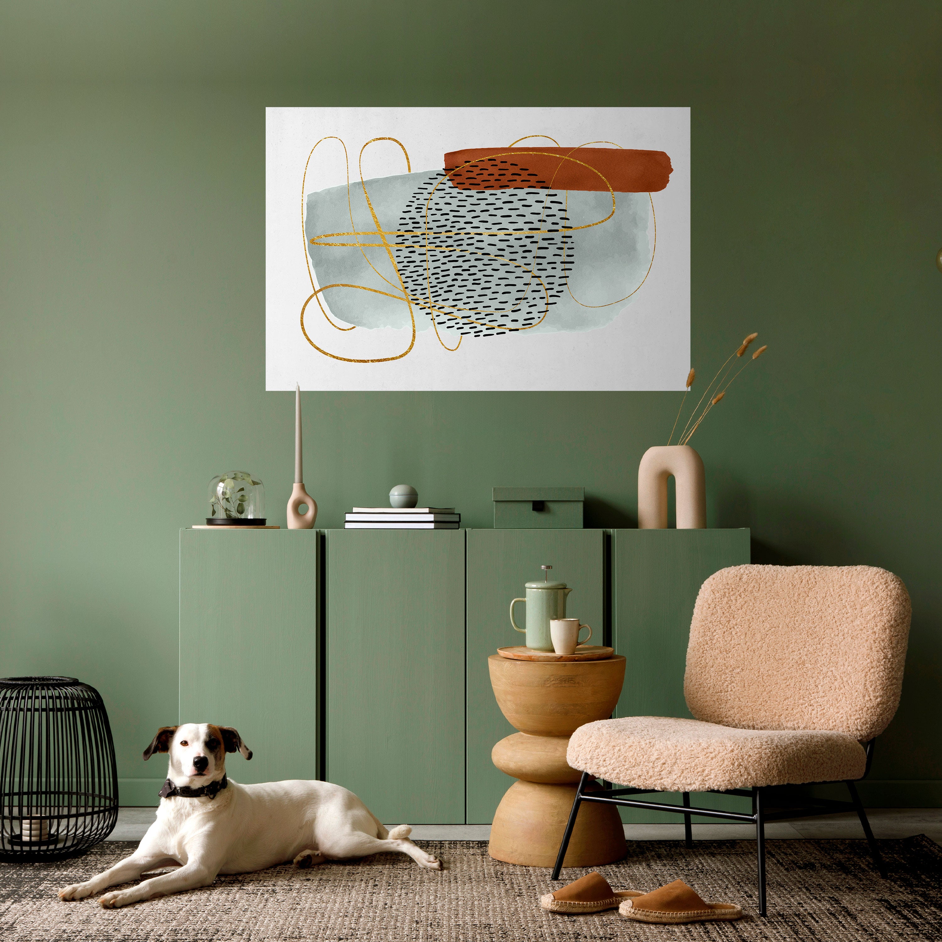 ENVUELTO EN FORMA Póster horizontal despegable y adhesivo