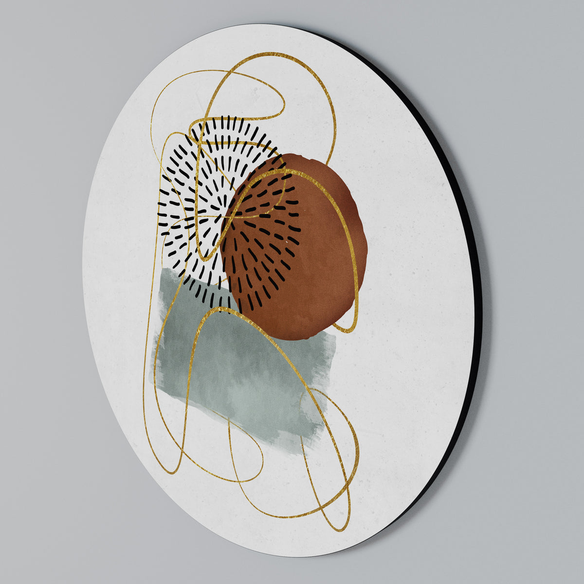 WRAPPED IN SHAPE Arte de pared redondo