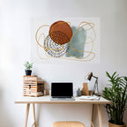 WRAPPED IN SHAPE Peel and Stick Horizontal Poster