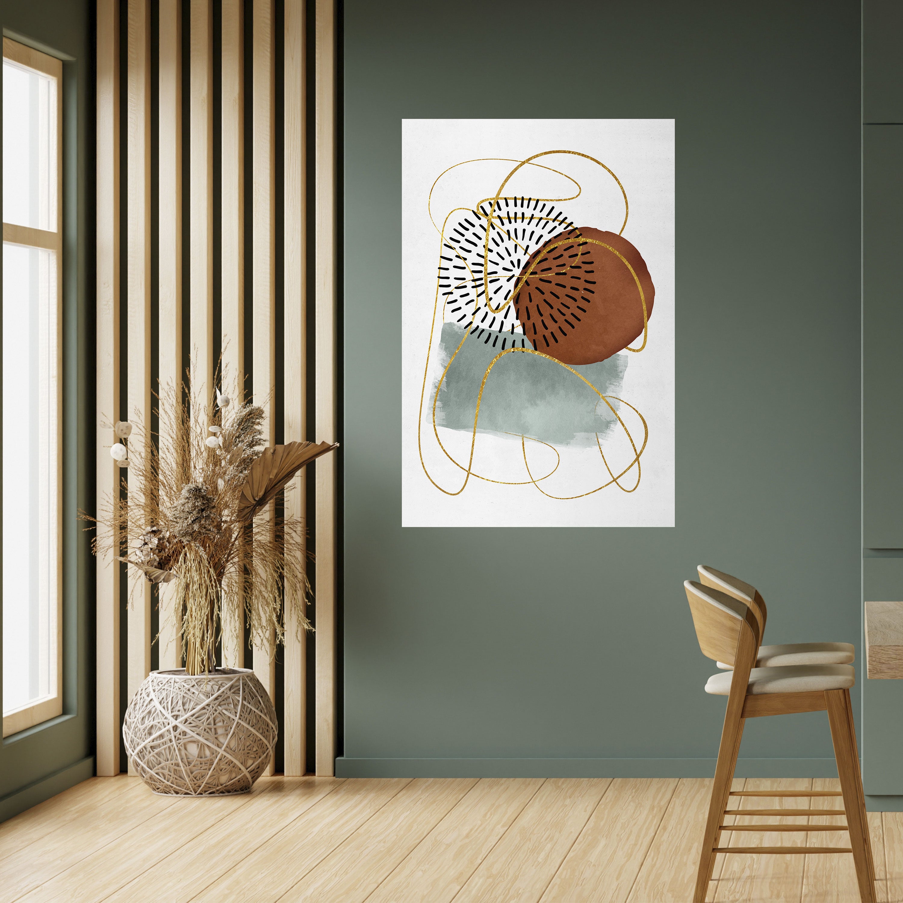 WRAPPED IN SHAPE Peel and Stick Vertical Poster