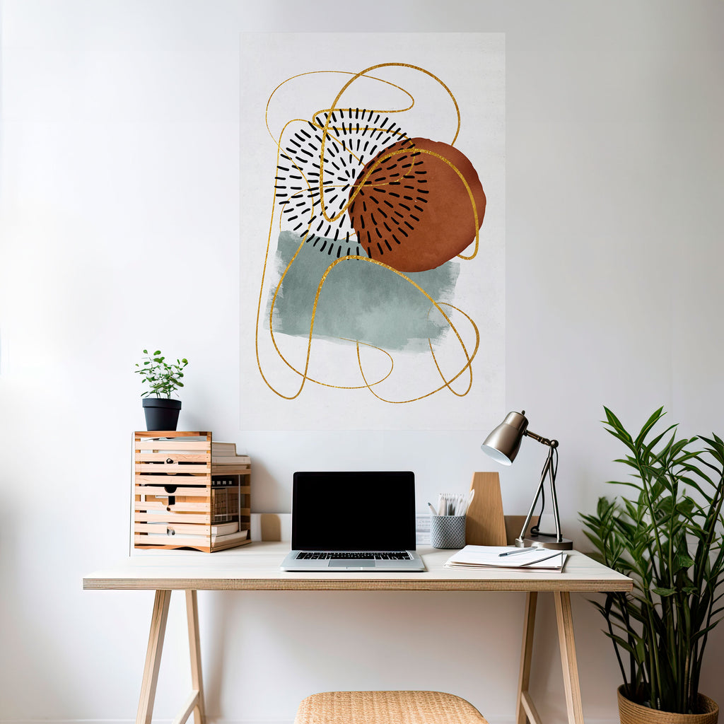 WRAPPED IN SHAPE Peel and Stick Vertical Poster