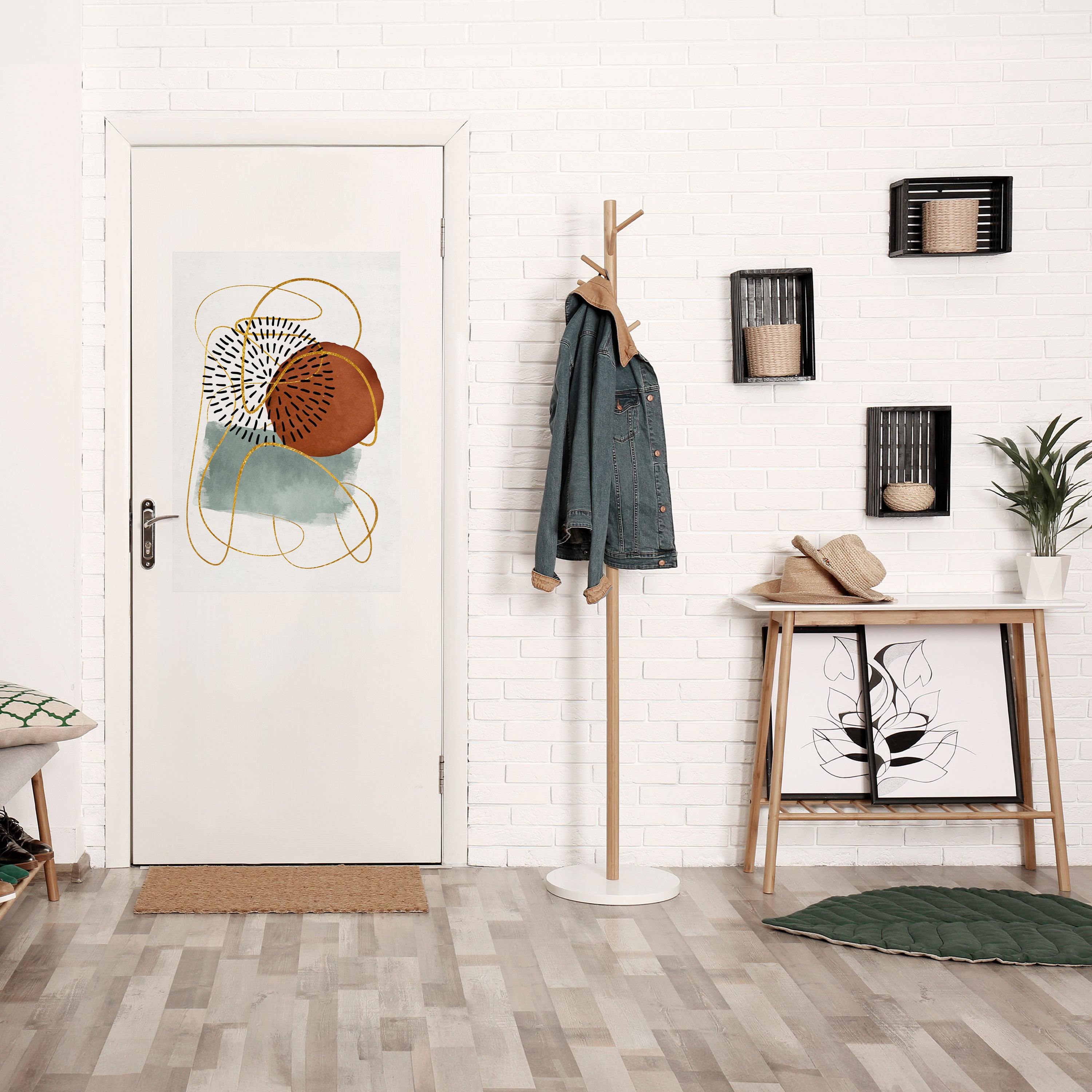 WRAPPED IN SHAPE Peel and Stick Vertical Poster