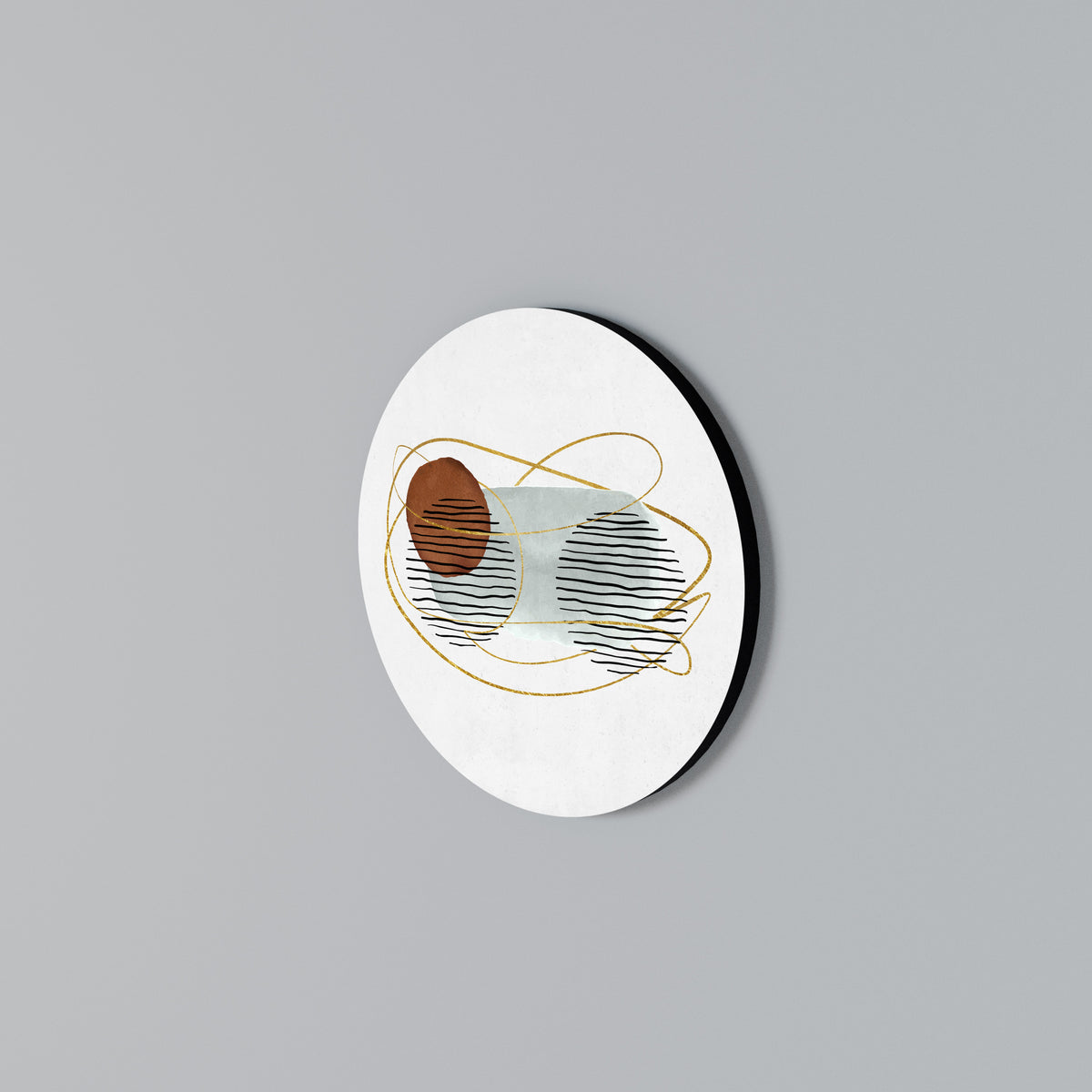 WRAPPED IN MOULD Arte de pared redondo
