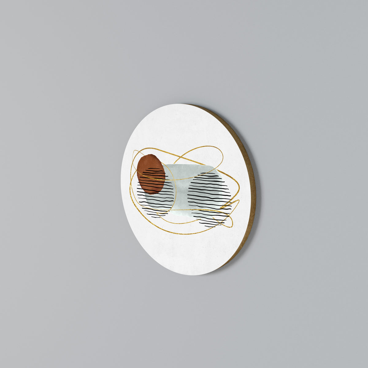 WRAPPED IN MOULD Arte de pared redondo