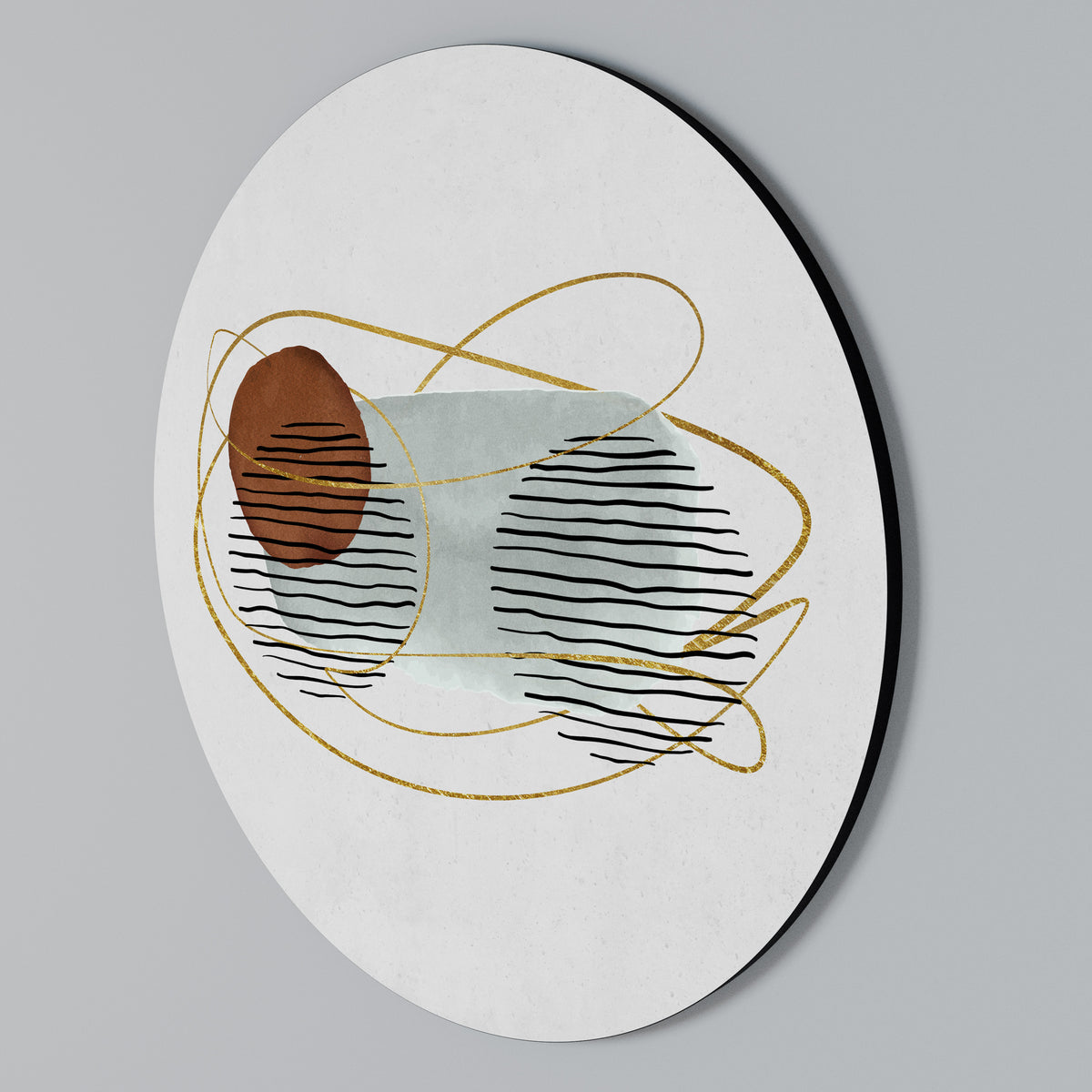 WRAPPED IN MOULD Arte de pared redondo