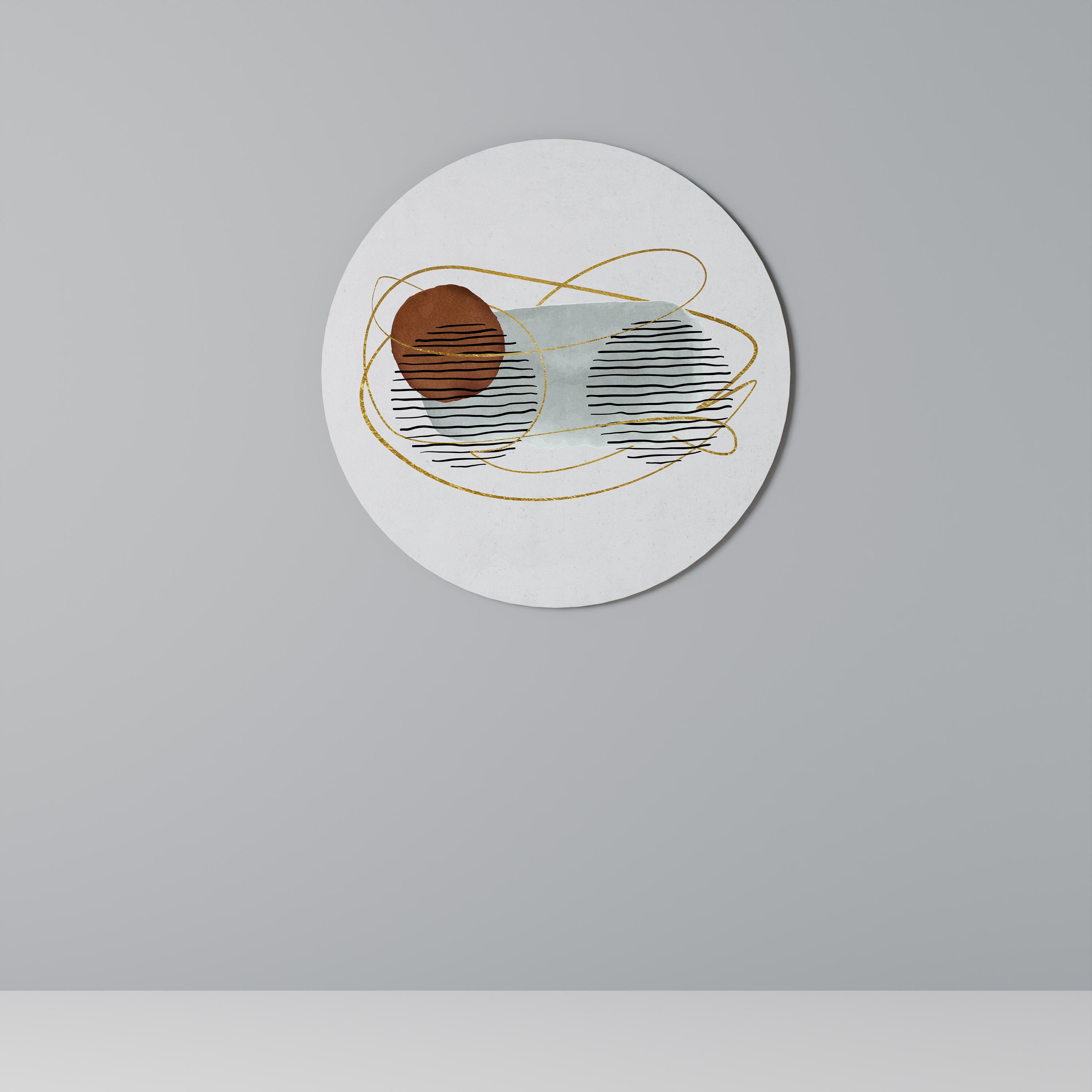 WRAPPED IN MOULD Round Wall Art