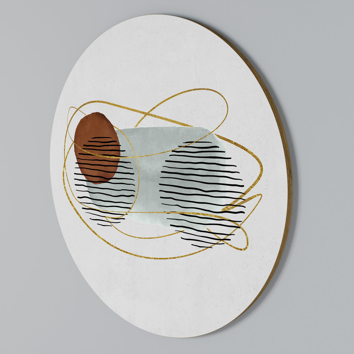 WRAPPED IN MOULD Arte de pared redondo