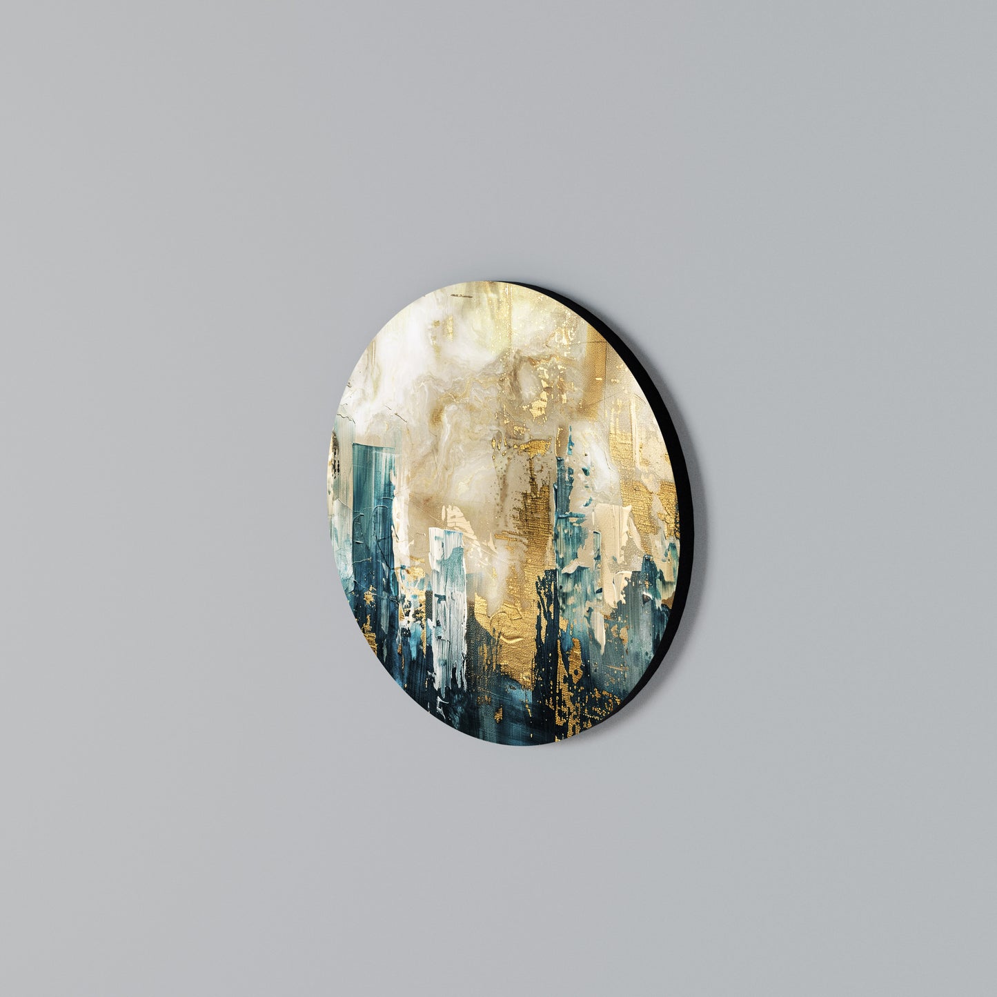 TOWN COLLAPSE Arte de pared redondo