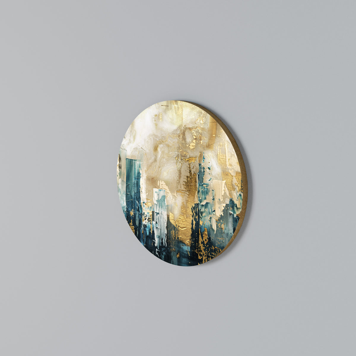 TOWN COLLAPSE Arte de pared redondo