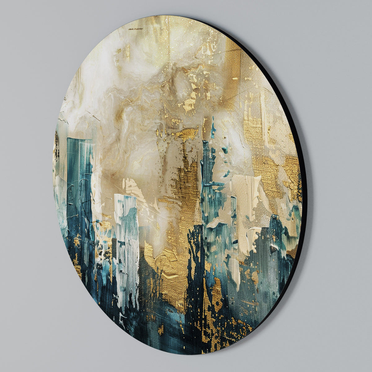 TOWN COLLAPSE Arte de pared redondo