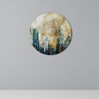 TOWN COLLAPSE Decoración de Pared Redonda