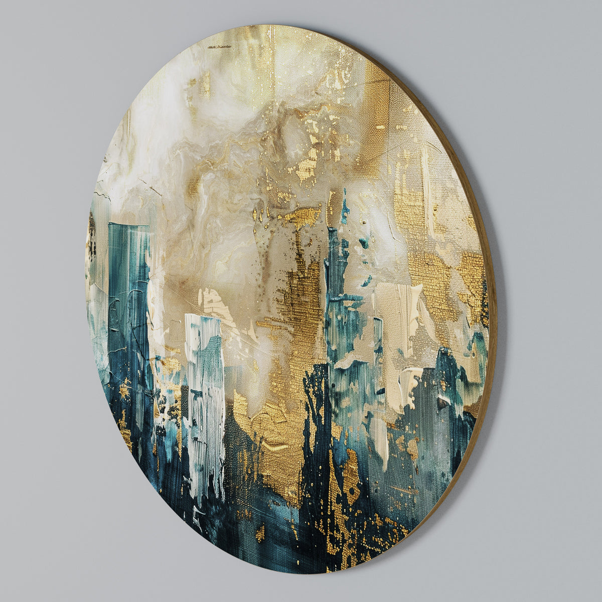 TOWN COLLAPSE Arte de pared redondo