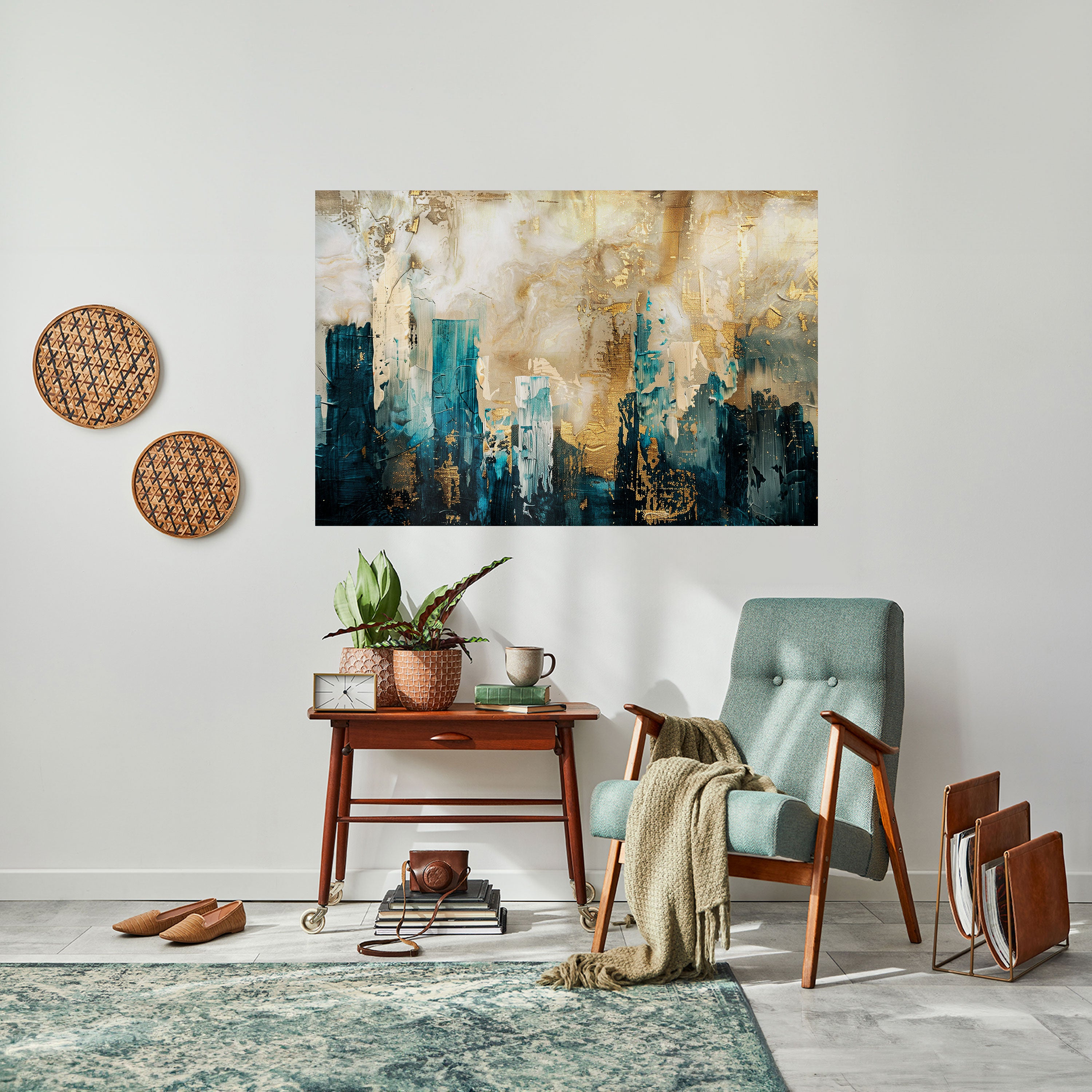 COLAPSO DE LA CIUDAD Póster horizontal autoadhesivo