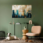 TOWN COLLAPSE Peel and Stick Horizontal Poster