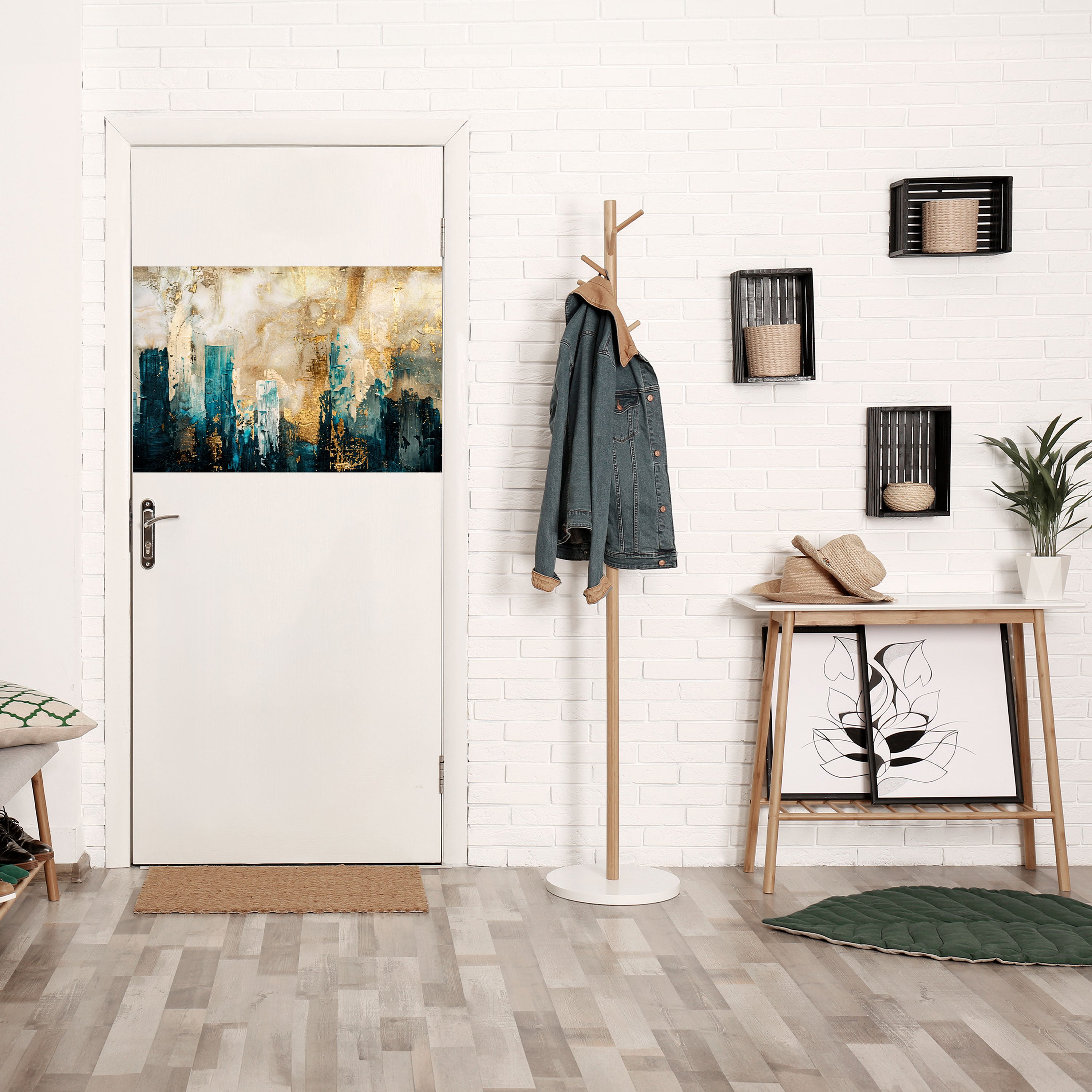 COLAPSO DE LA CIUDAD Póster horizontal autoadhesivo