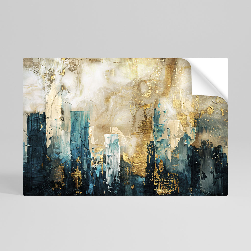 COLAPSO DE LA CIUDAD Póster horizontal autoadhesivo