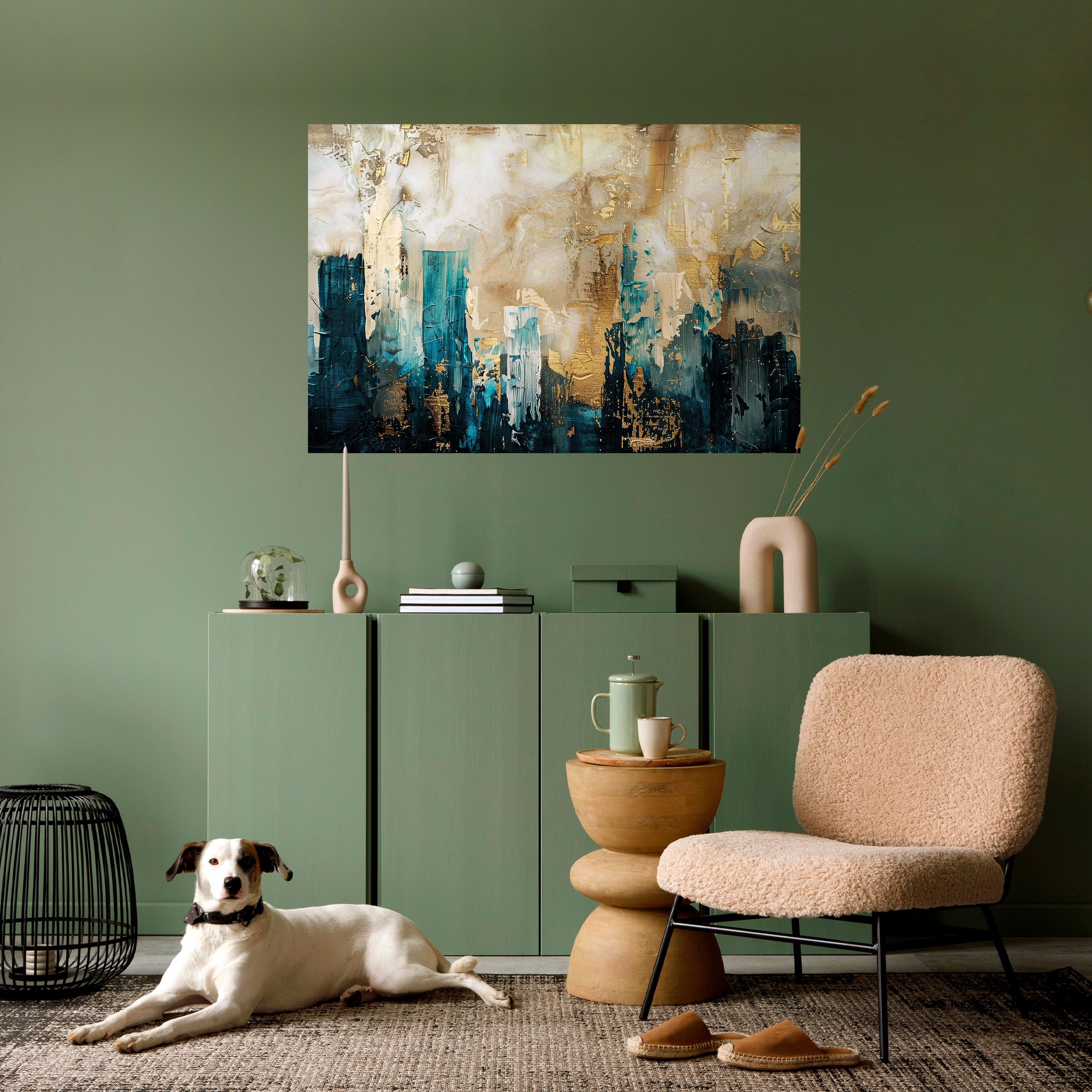 COLAPSO DE LA CIUDAD Póster horizontal autoadhesivo