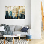 TOWN COLLAPSE Peel and Stick Horizontal Poster