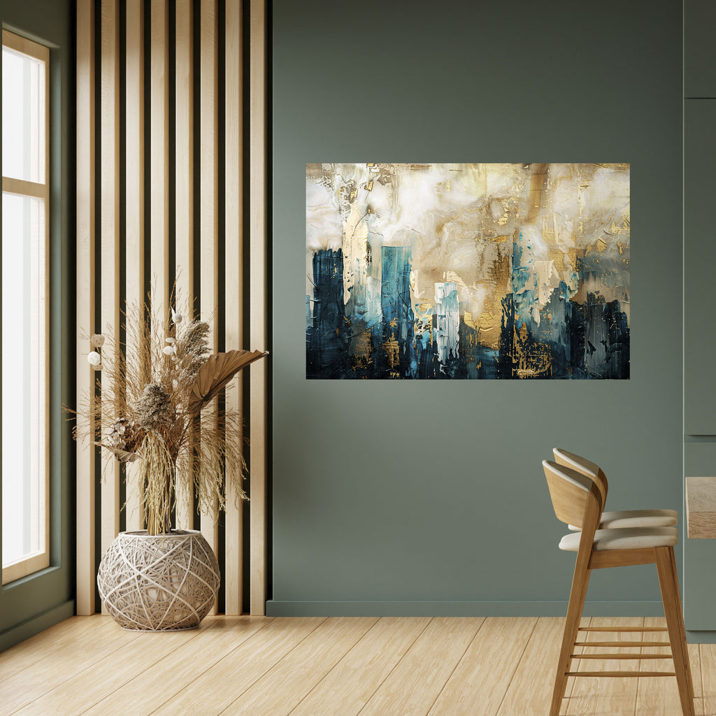 COLAPSO DE LA CIUDAD Póster horizontal autoadhesivo