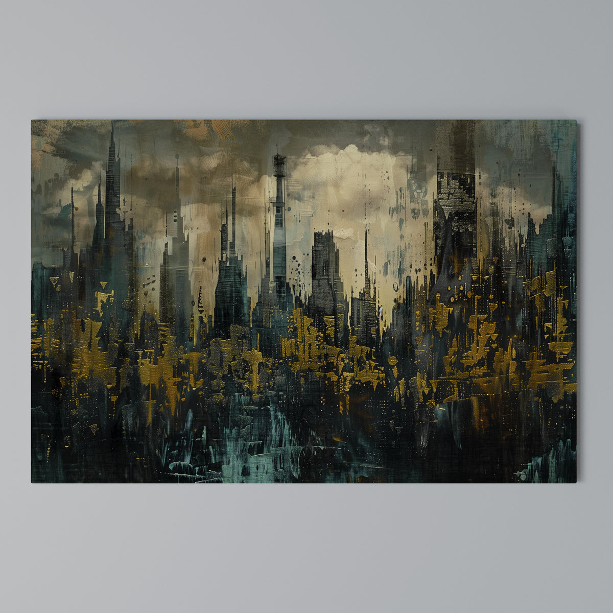 TOWN OBSCURE Cuadro en lienzo horizontal