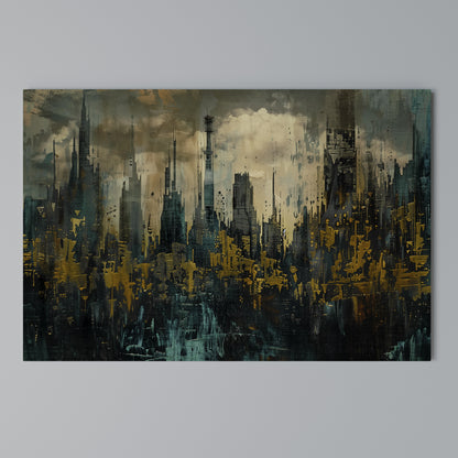 TOWN OBSCURE Cuadro en lienzo horizontal