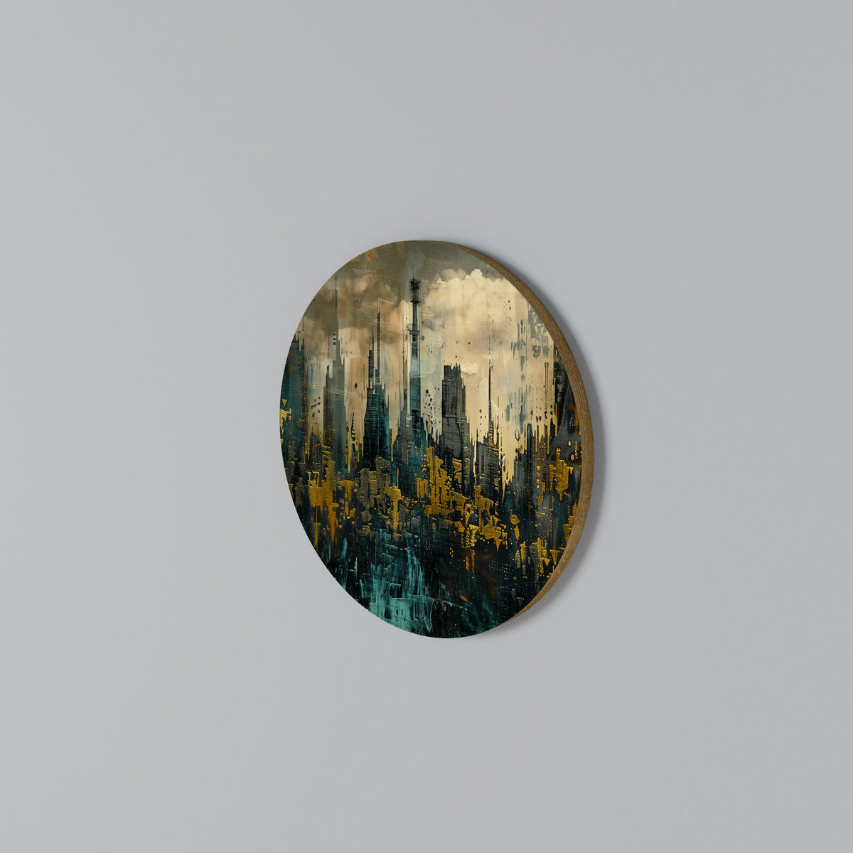 TOWN OBSCURE Arte de pared redondo