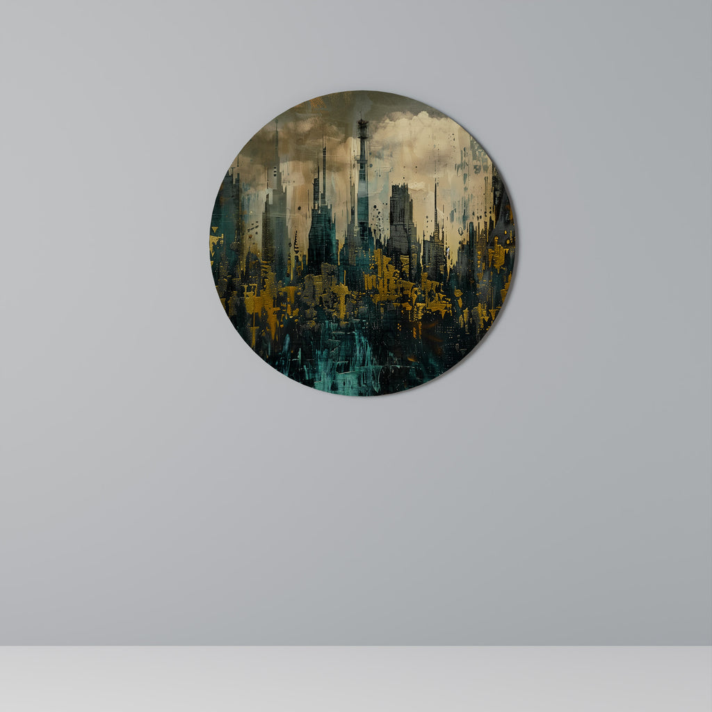 TOWN OBSCURE Round Wall Art