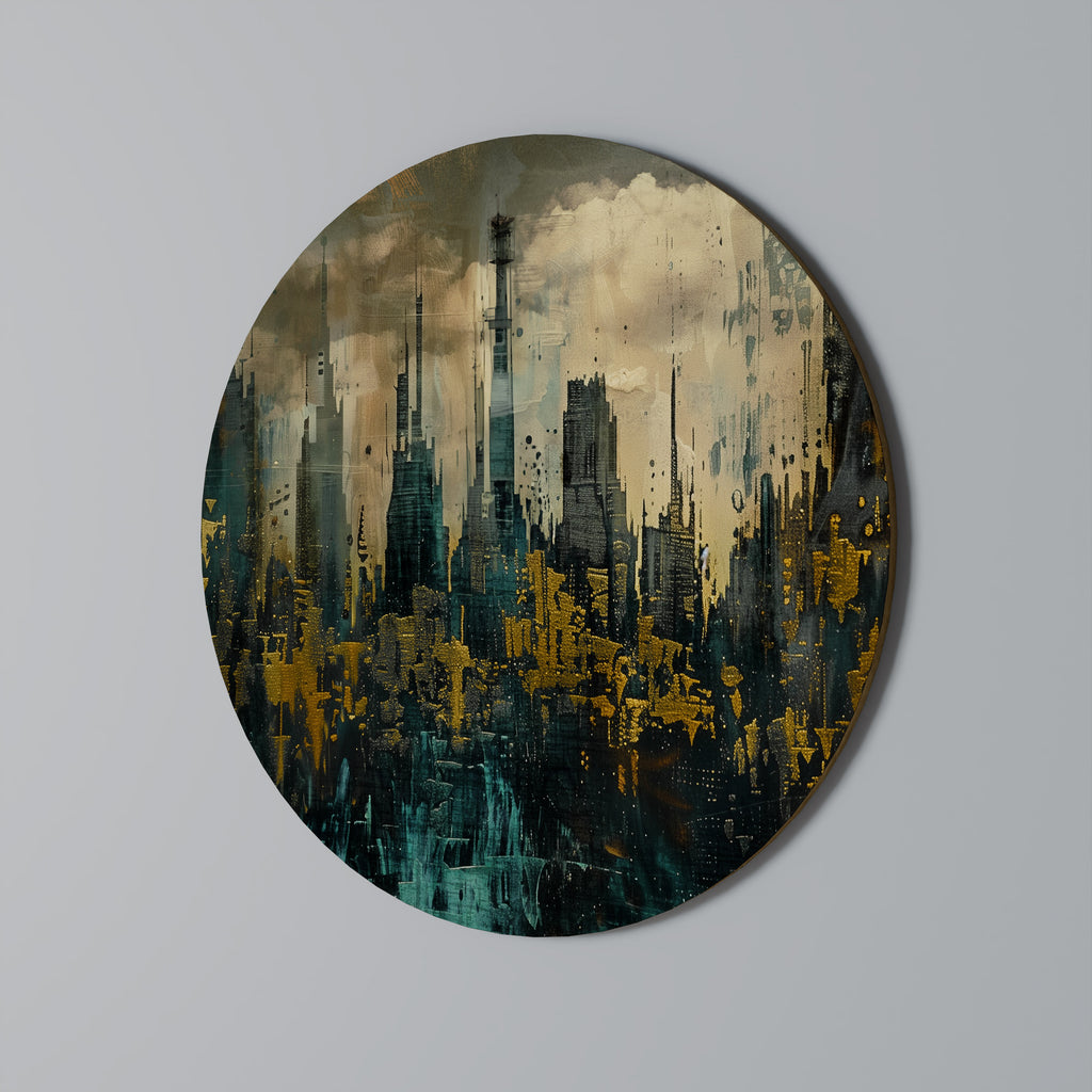 TOWN OBSCURE Round Wall Art
