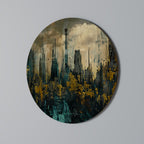 TOWN OBSCURE Decoración de Pared Redonda