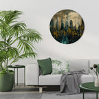TOWN OBSCURE Decoración de Pared Redonda