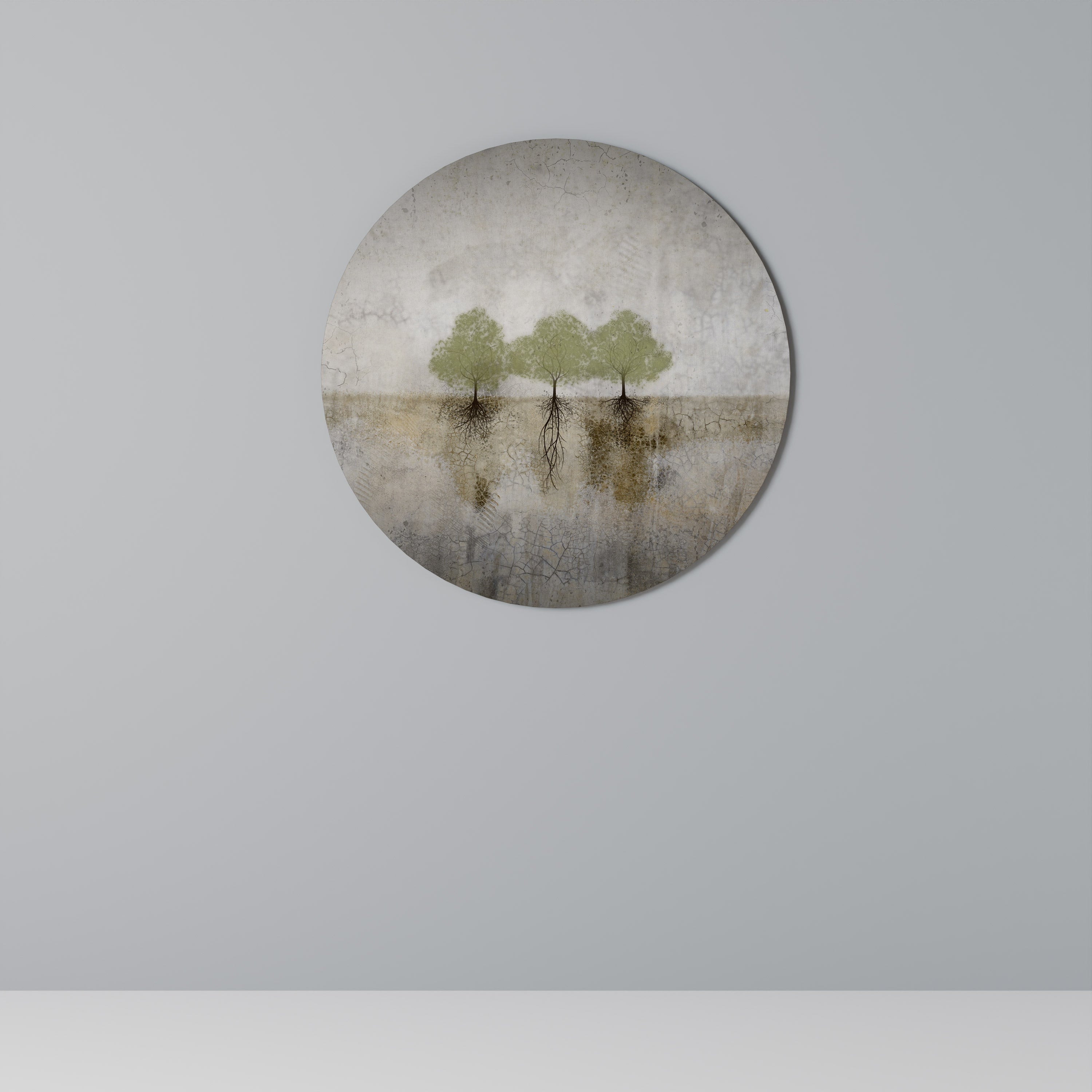 ROOTS OF TIME Round Wall Art