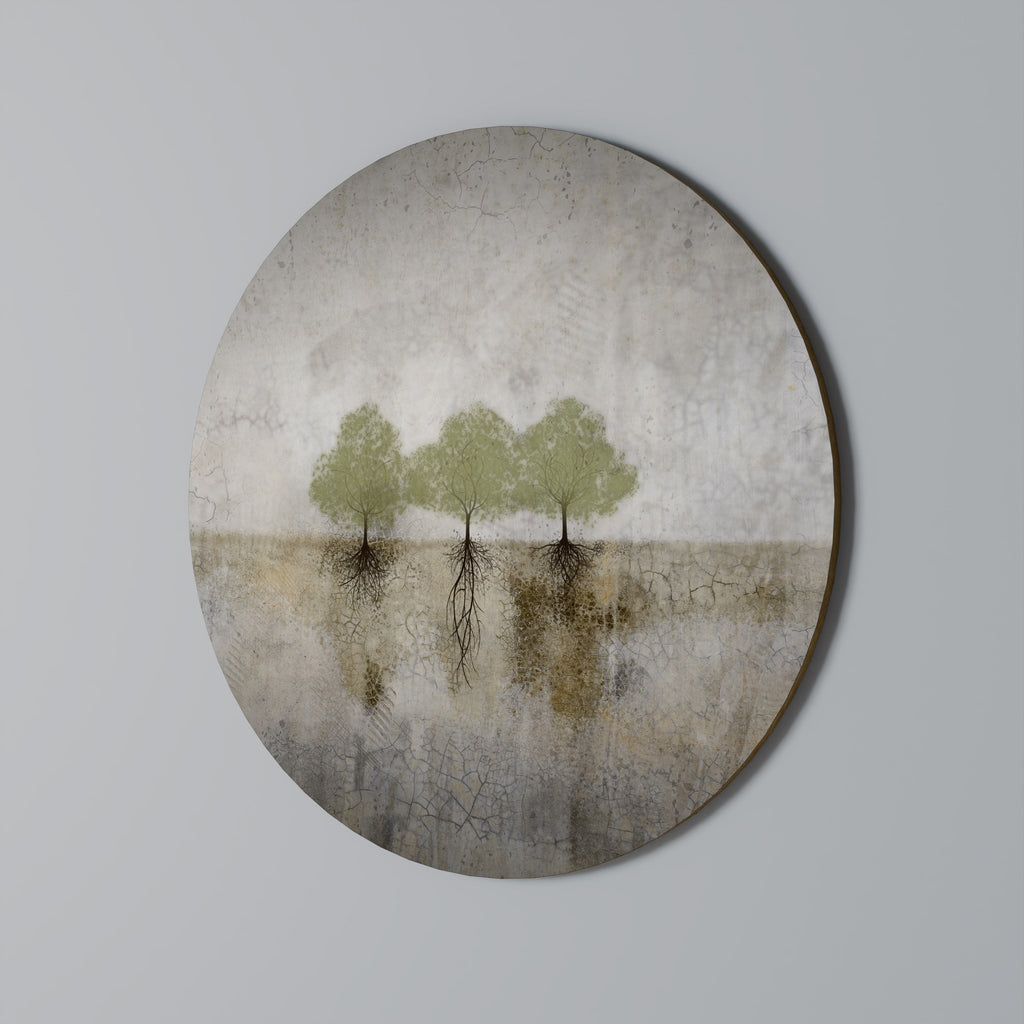ROOTS OF TIME Round Wall Art