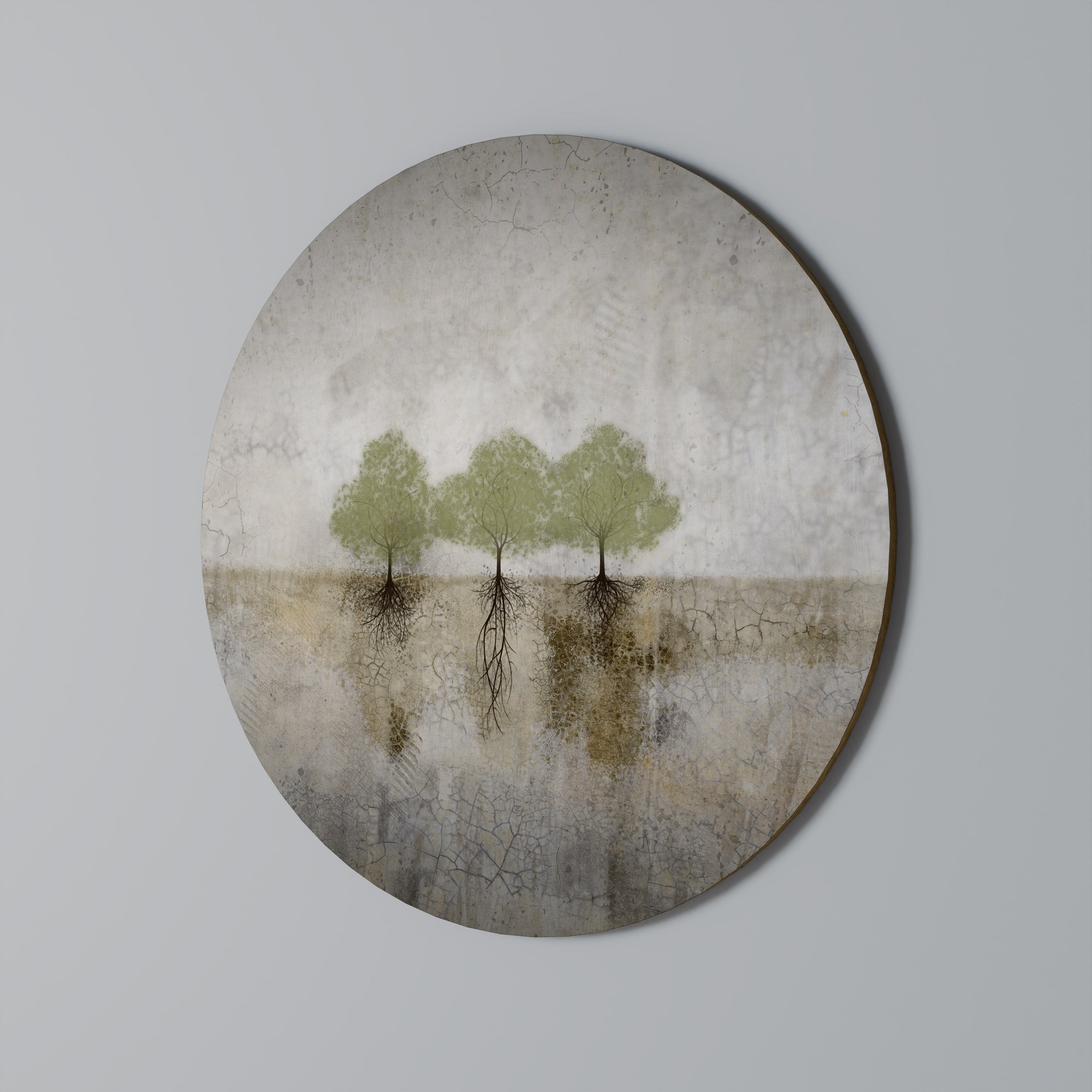 ROOTS OF TIME Round Wall Art