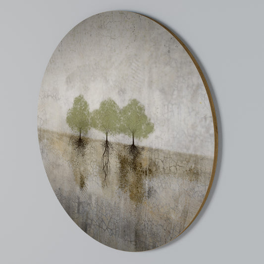 ROOTS OF TIME Arte de pared redondo