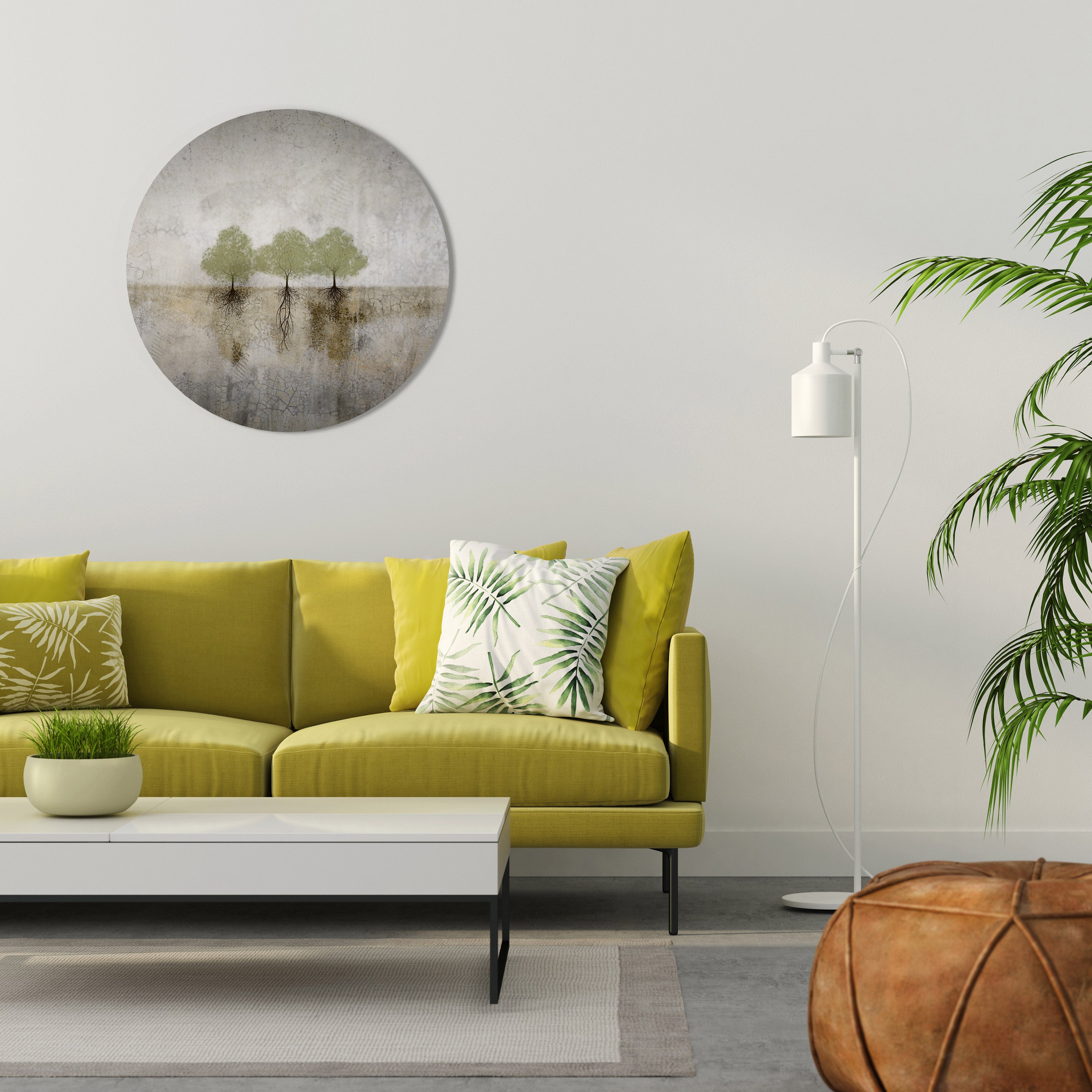 ROOTS OF TIME Round Wall Art