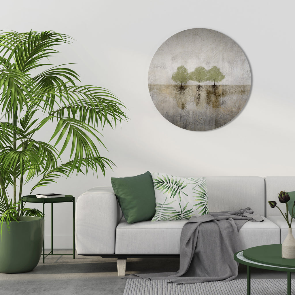 ROOTS OF TIME Round Wall Art