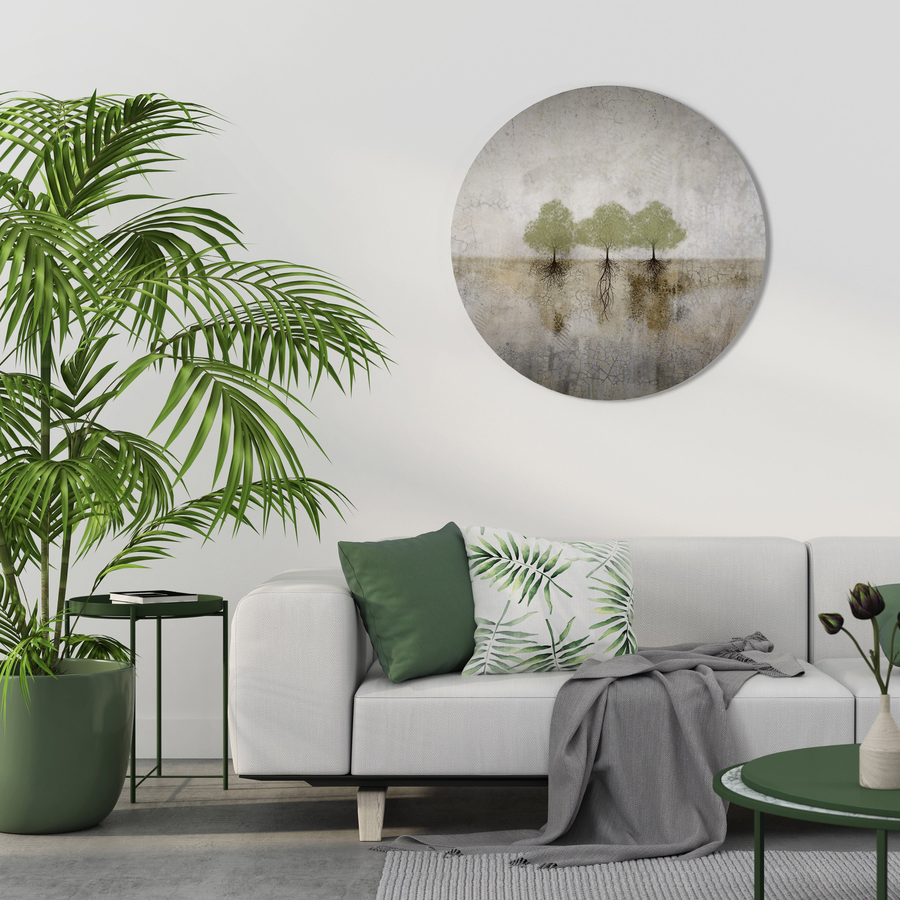 ROOTS OF TIME Round Wall Art