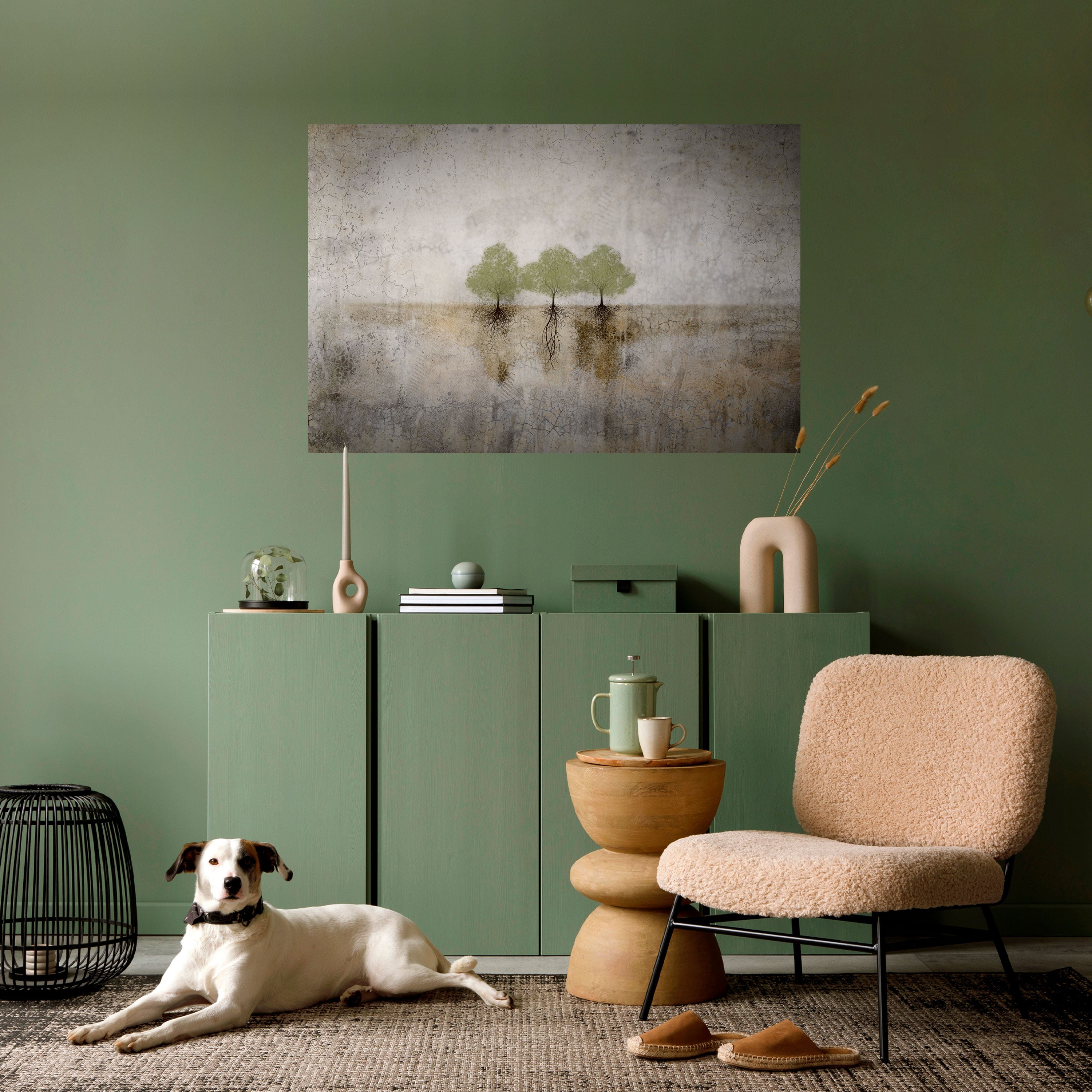 RAÍCES DEL TIEMPO Póster horizontal autoadhesivo