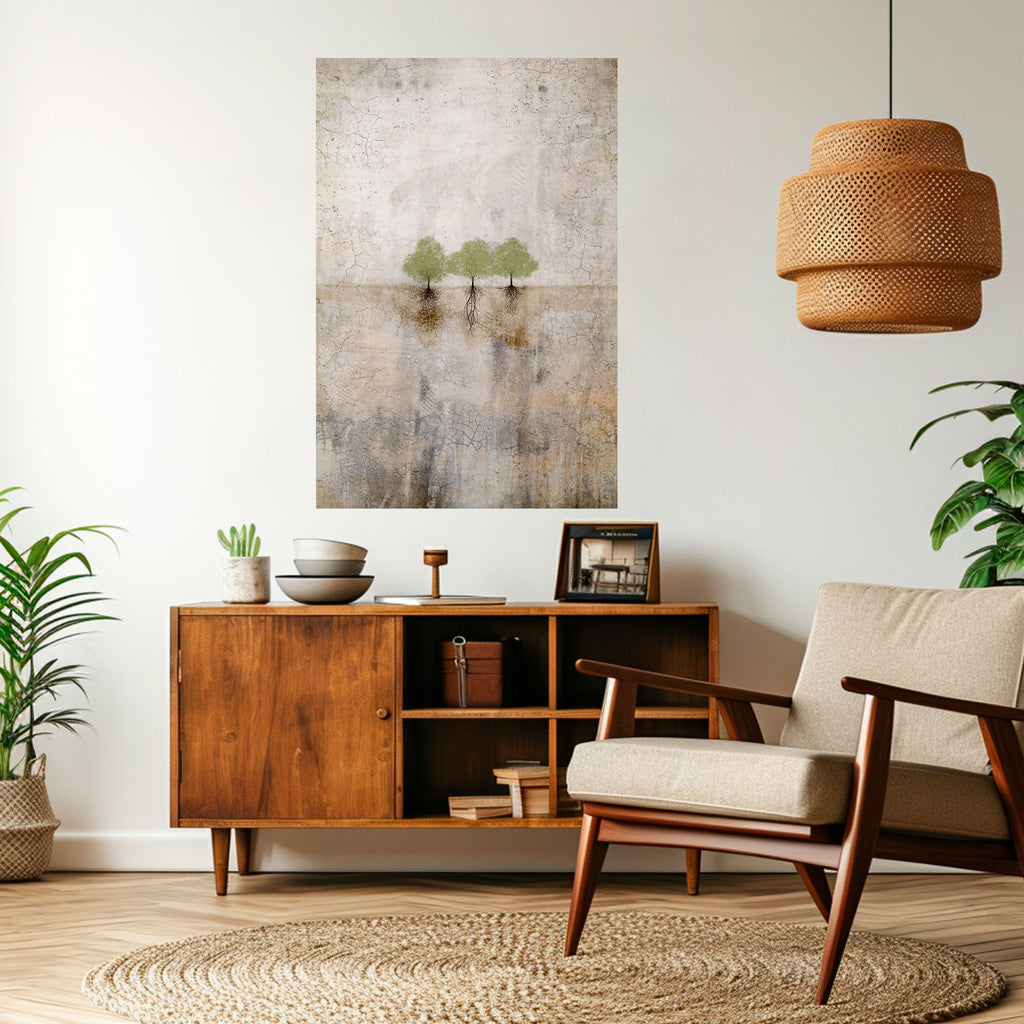 ROOTS OF TIME Peel and Stick Vertical Poster