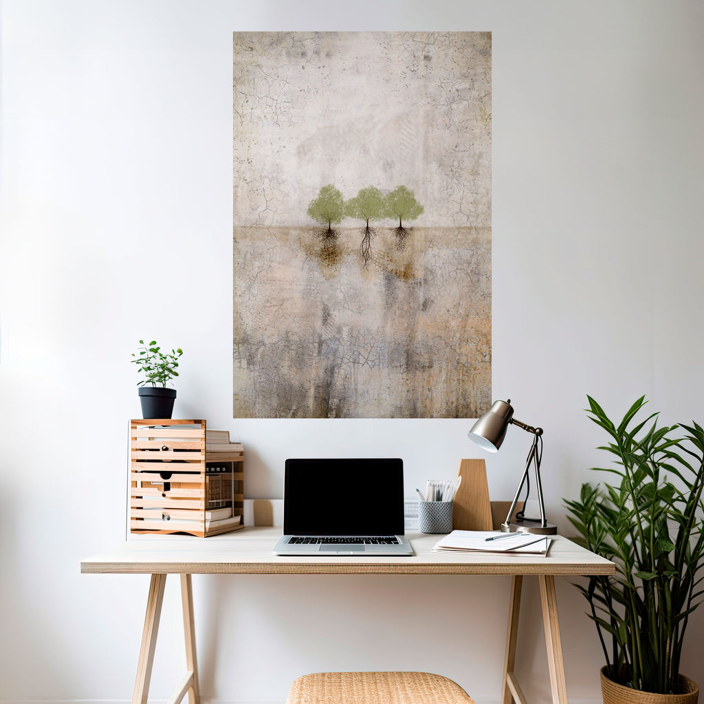 ROOTS OF TIME Peel and Stick Vertical Poster